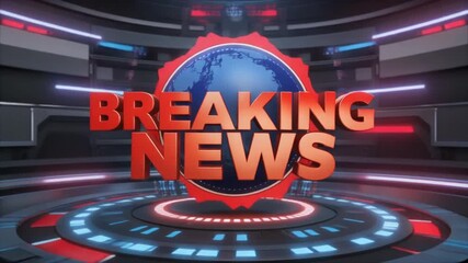 reaking News 3D Intro, Futuristic TV Broadcast Template