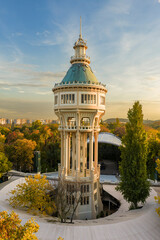 Water tower in Margaret island Budapest Hungary. There is the amazing Opean-air stage too where there are theatrical performances all summers. Hungarian name is Margit szigeti viztorony