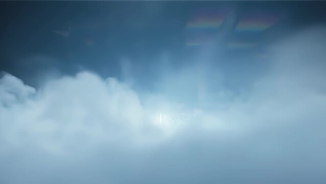 Ethereal Light Emerging Through Clouds in a Dreamy Sky
