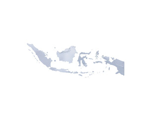 Illustration of a pale blue map outlining a tropical archipelago with subtle watercolor texture