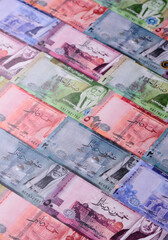 Jordan money, the Jordanian dinar currency, banknotes. Jordanian money, dinar