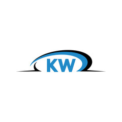 Kw lettermark logo design