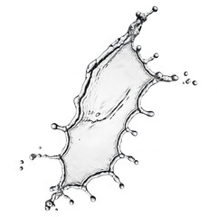 water splash isolated on white