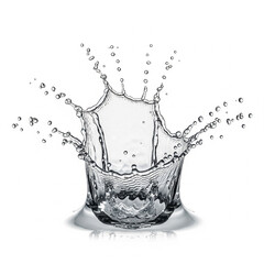 water splash isolated on white