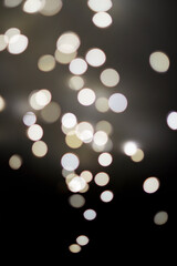 Abstract background with bokeh effect and backlight, LED garland