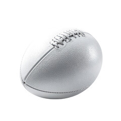 Fototapeta premium Isolated white oval ball with white laces, resting on a black background