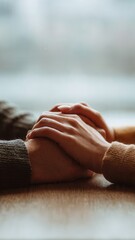 Intimate Couple Holding Hands With Soft Natural Light