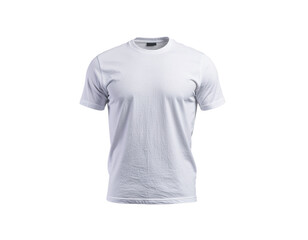 Plain white crew neck t-shirt with soft cotton fabric and natural drape