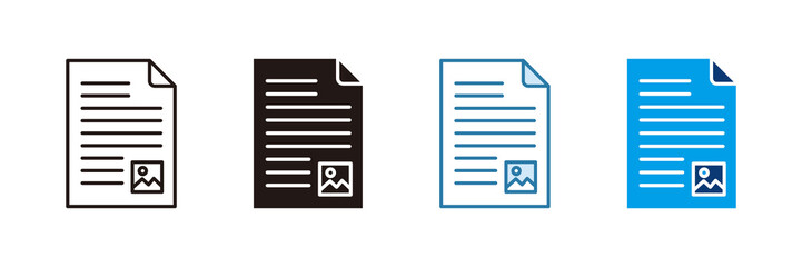 Product Description Icon Set Multiple Style Collection