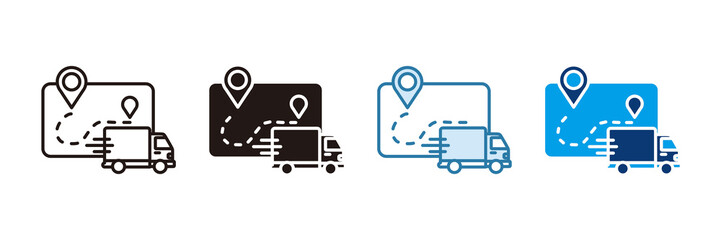 Delivery Tracking Icon Set Multiple Style Collection