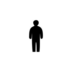 Simple man icon vector, male silhouette illustration.