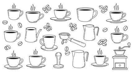 Collection of Coffee Cups and Accessories.