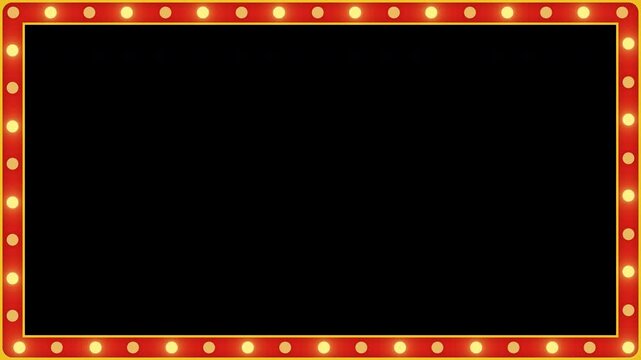 Vintage Circus Light Frame Animation Loop