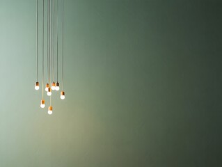 modern pendant lights hanging from ceiling with copper accents
