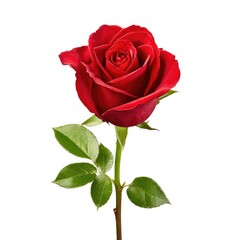 Naklejka premium red rose isolated on white background