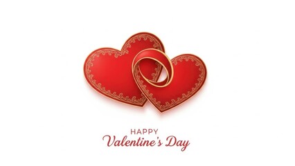 Intertwined hearts celebrating valentine's day