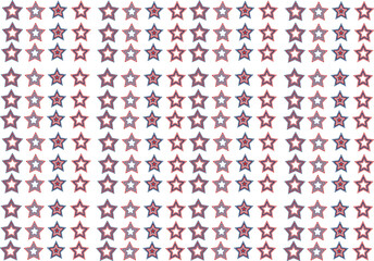 Red and blue outlined stars in a repeating pattern on white background star pattern red stars blue stars