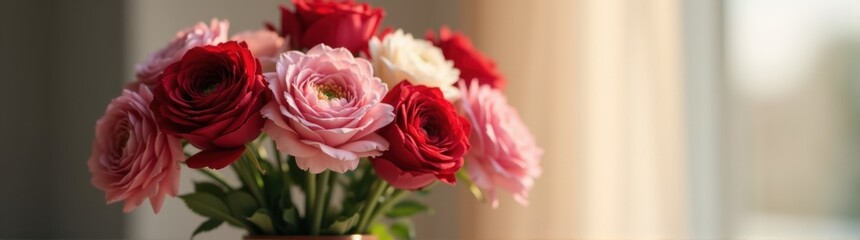 Vase with a bunch of flowers in it