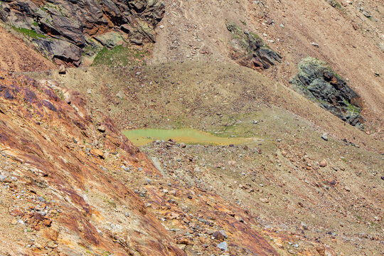  italian glacier with clouds in Trentino Alto Adige