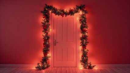 Festive Christmas Top Border with Gift Boxes and Holiday Decorations