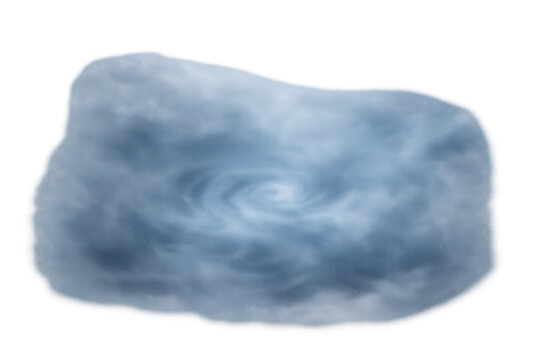 Dark storm cloud forming hurricane vortex on transparent background, preparing for powerful tropical weather - Powered by Adobe