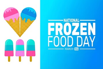 National Frozen Food Day Greeting Background Illustrations for March 06