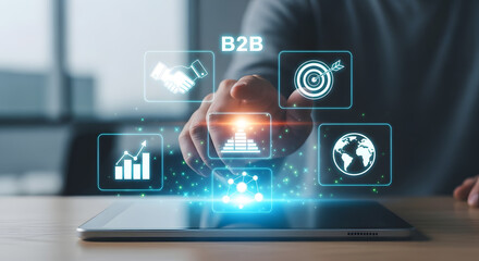 B2B Business Concept &ndash; Corporate Partnership, Enterprise Collaboration, and Professional Solutions