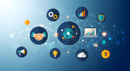 B2B Business Concept &ndash; Corporate Partnership, Enterprise Collaboration, and Professional Solutions