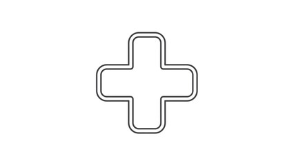Fototapeta premium Modern medical cross symbol for healthcare and wellness, Generative AI.