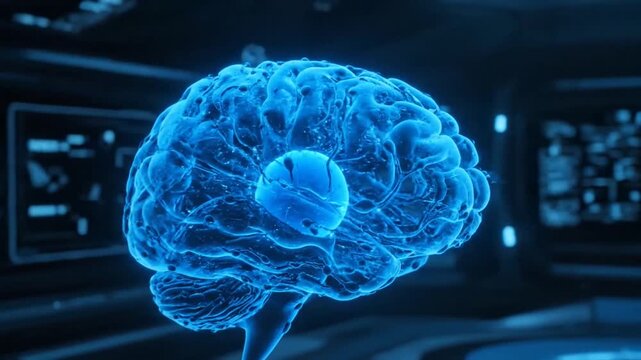 Blue Brain Animation 4K Video Clip