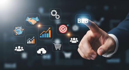 B2B Business Concept &ndash; Corporate Partnership, Enterprise Collaboration, and Professional Solutions