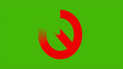 Vivid illustration depicting a bright red circle with a diagonal line crossing through it centered on a vibrant lime green background symbolizing prohibition or denial of access for general use