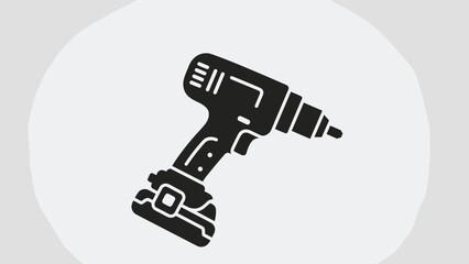 Modern drill icon for DIY projects and home improvement tasks, Generative AI.