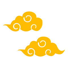 Flat Cloud Icon Vector Illustration Isolated on White Background