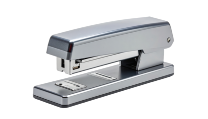 Silver Stapler Isolated On Transparent Background Office Supply For Paper Fastening Stationery Tool For Business And Education Needs