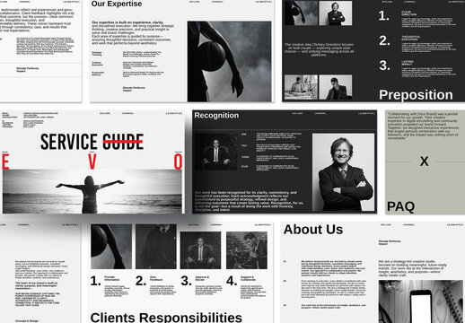 Brand Service Guide Presentation Layout