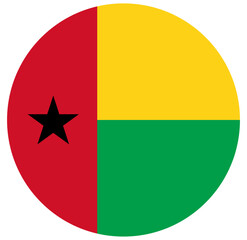 button flag Guinea-Bissau icon vector illustration sign 