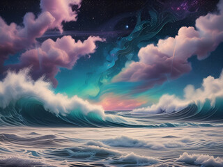 Waves and lines and nebula clouds