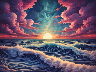 Waves and lines and nebula clouds