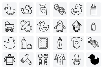 Fototapeta premium Nursery Comforts And Baby Toys – Soft Bathrobes, Cuddly Dolls, And Pacifiers For A Cozy And Playful Nursery Theme.