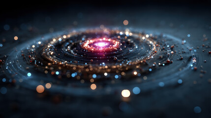 Stunning cosmic galaxy with vibrant stars, nebulae, deep space scenery, celestial bodies, and artistic universe imagery showcasing exploration and scientific discovery