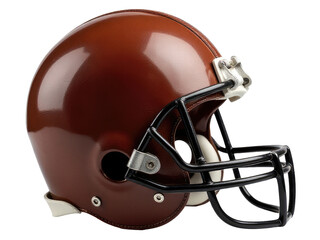 Fototapeta premium A football helmet on a plain white background, ideal for sports-related projects or designs