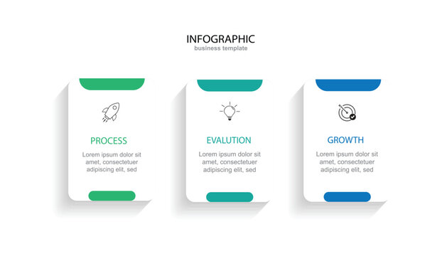 Infographic template. 3 Step timeline journey, Business concept with numbers 3 options or steps vector illustration.