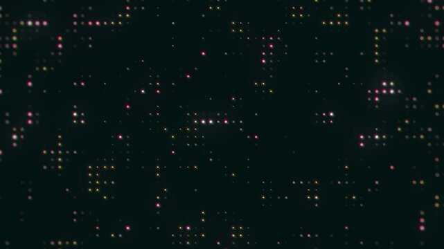 dot pattern flowing in abstract wave animation
