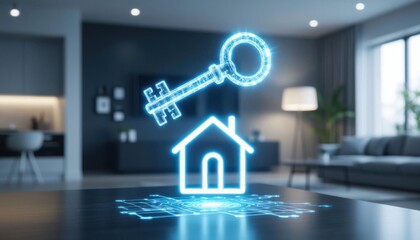 Digital Home Security Concept
