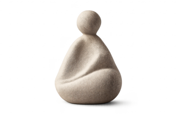 Abstract Figure Sculpture with a transparent background isolation 3D