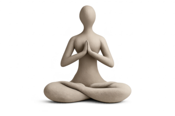 Meditating Figure in Lotus Pose on transparent background illustration