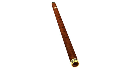 thai wooden flute isolated on transparent background. © arun