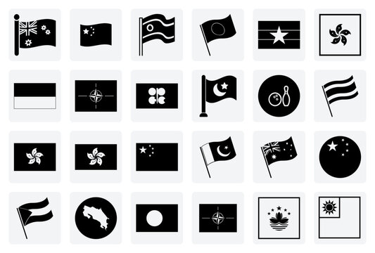 Geopolitical And National Flags For News And Media &ndash; Featuring Opec, Nato, Palestine, And Various Countries For Editorial Use