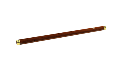 thai wooden flute isolated on transparent background.